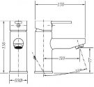 Смеситель для умывальника Genebre Tau-2 (65135294566) 46607